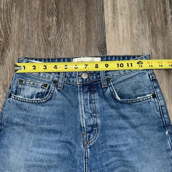 Reformation Wide Leg Distressed Jeans - Size 25 - Picture 10 of 12